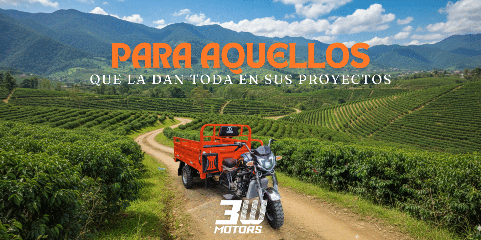Banner promocional del motocarro Vaisand 250 en Medellín – 3W Motors